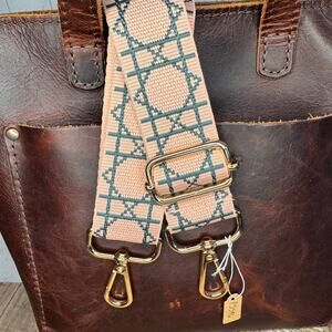 Pink Teal Crossbody Strap Spring Purse Strap Guitar Bag Strap NEW! FAST SHIP